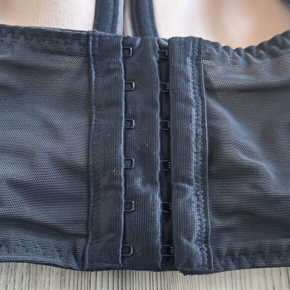 NWOT Adore Me Nymphadora Contour Balconette Bra Underwire Black Heart Lace 40DDD - Picture 6 of 13